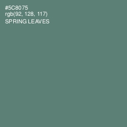 #5C8075 - Spring Leaves Color Image