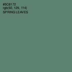 #5C8172 - Spring Leaves Color Image