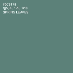 #5C8178 - Spring Leaves Color Image