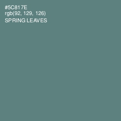 #5C817E - Spring Leaves Color Image