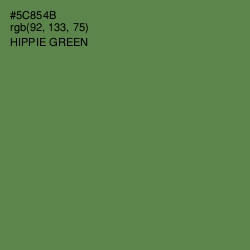 #5C854B - Hippie Green Color Image