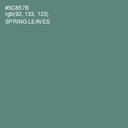 #5C857B - Spring Leaves Color Image