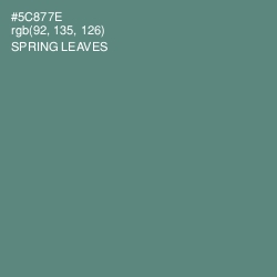 #5C877E - Spring Leaves Color Image