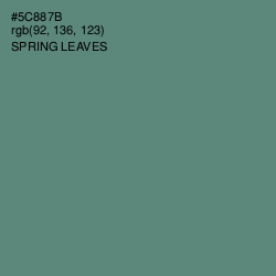 #5C887B - Spring Leaves Color Image