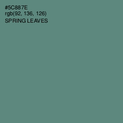 #5C887E - Spring Leaves Color Image