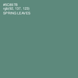 #5C897B - Spring Leaves Color Image