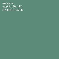 #5C8B7A - Spring Leaves Color Image