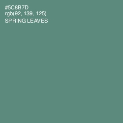 #5C8B7D - Spring Leaves Color Image