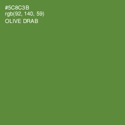 #5C8C3B - Olive Drab Color Image