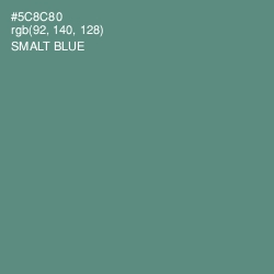 #5C8C80 - Smalt Blue Color Image