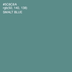 #5C8C8A - Smalt Blue Color Image