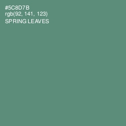 #5C8D7B - Spring Leaves Color Image