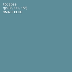 #5C8D99 - Smalt Blue Color Image