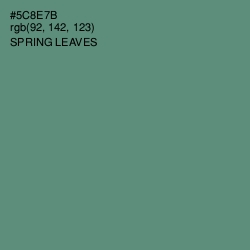 #5C8E7B - Spring Leaves Color Image