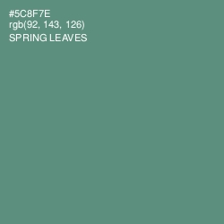 #5C8F7E - Spring Leaves Color Image