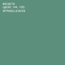 #5C907D - Spring Leaves Color Image