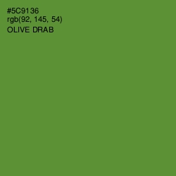 #5C9136 - Olive Drab Color Image