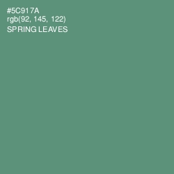 #5C917A - Spring Leaves Color Image