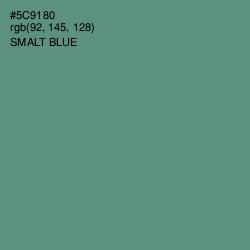 #5C9180 - Smalt Blue Color Image