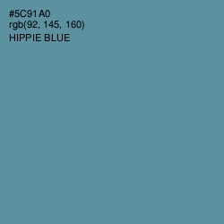 #5C91A0 - Hippie Blue Color Image