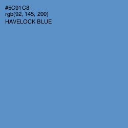 #5C91C8 - Havelock Blue Color Image