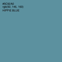 #5C92A0 - Hippie Blue Color Image