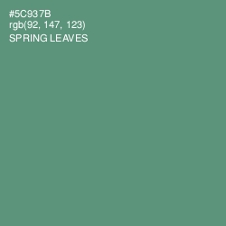 #5C937B - Spring Leaves Color Image