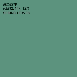 #5C937F - Spring Leaves Color Image