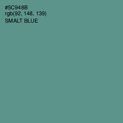 #5C948B - Smalt Blue Color Image