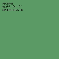 #5C9A65 - Spring Leaves Color Image