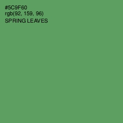 #5C9F60 - Spring Leaves Color Image