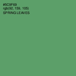 #5C9F69 - Spring Leaves Color Image