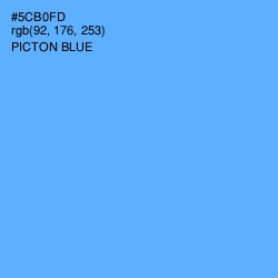 #5CB0FD - Picton Blue Color Image