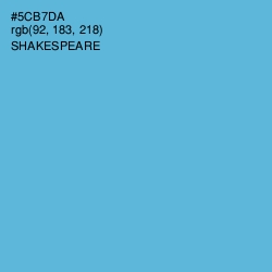 #5CB7DA - Shakespeare Color Image