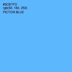 #5CB7FD - Picton Blue Color Image
