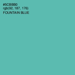 #5CBBB0 - Fountain Blue Color Image