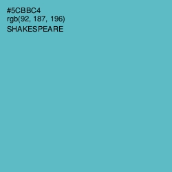 #5CBBC4 - Shakespeare Color Image