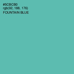 #5CBCB0 - Fountain Blue Color Image