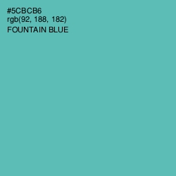 #5CBCB6 - Fountain Blue Color Image