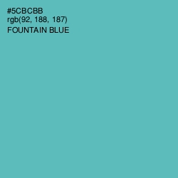 #5CBCBB - Fountain Blue Color Image