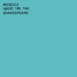 #5CBCC2 - Shakespeare Color Image