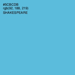 #5CBCDB - Shakespeare Color Image