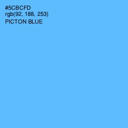 #5CBCFD - Picton Blue Color Image