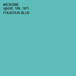 #5CBDBB - Fountain Blue Color Image