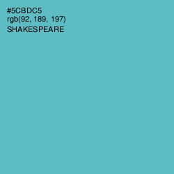#5CBDC5 - Shakespeare Color Image
