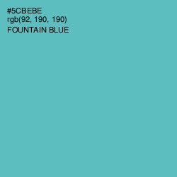 #5CBEBE - Fountain Blue Color Image