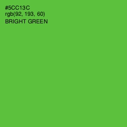 #5CC13C - Bright Green Color Image