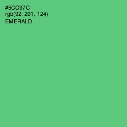 #5CC97C - Emerald Color Image