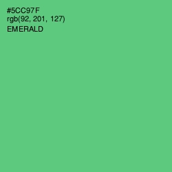 #5CC97F - Emerald Color Image