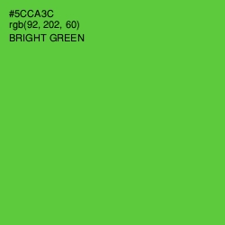 #5CCA3C - Bright Green Color Image